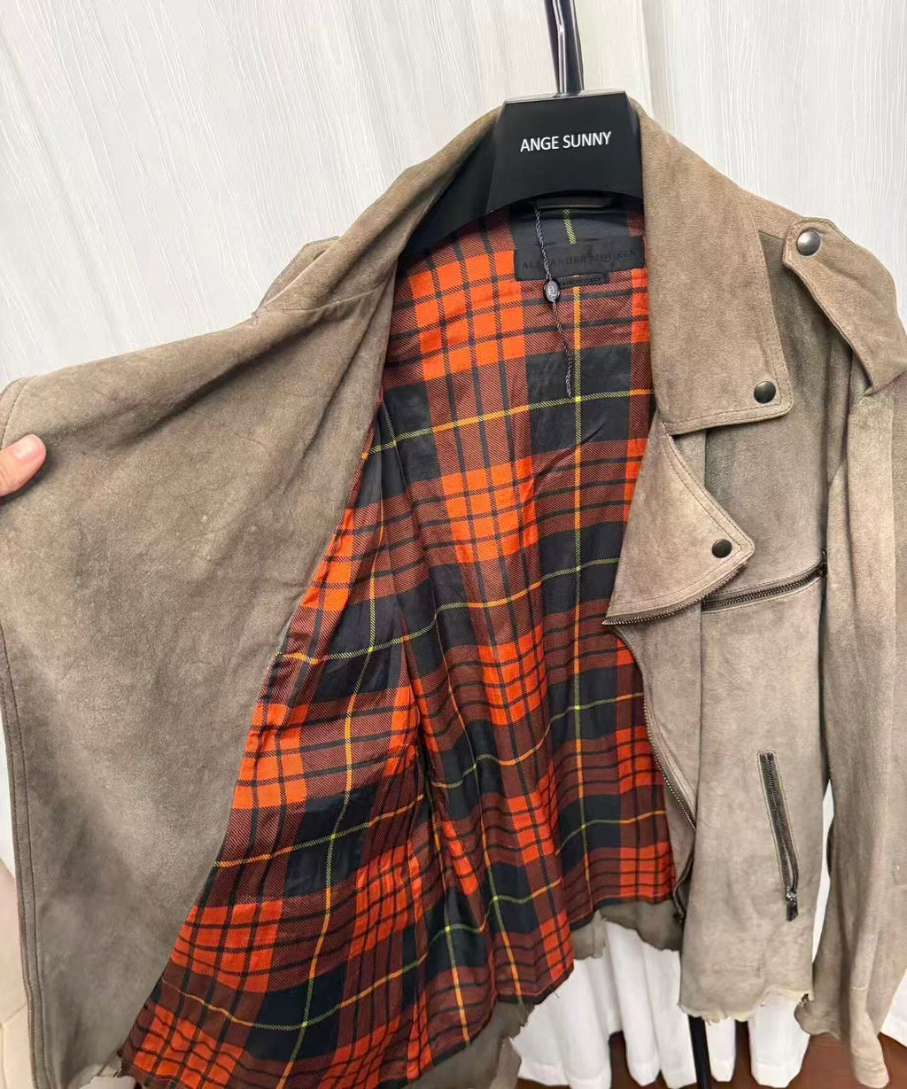 Alexander Mcqueen 11SS Deconstructed Suede Moto Jacket