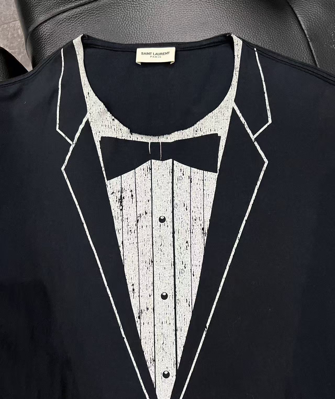 Saint Laurent 16SS Tuxedo Print T-Shirt