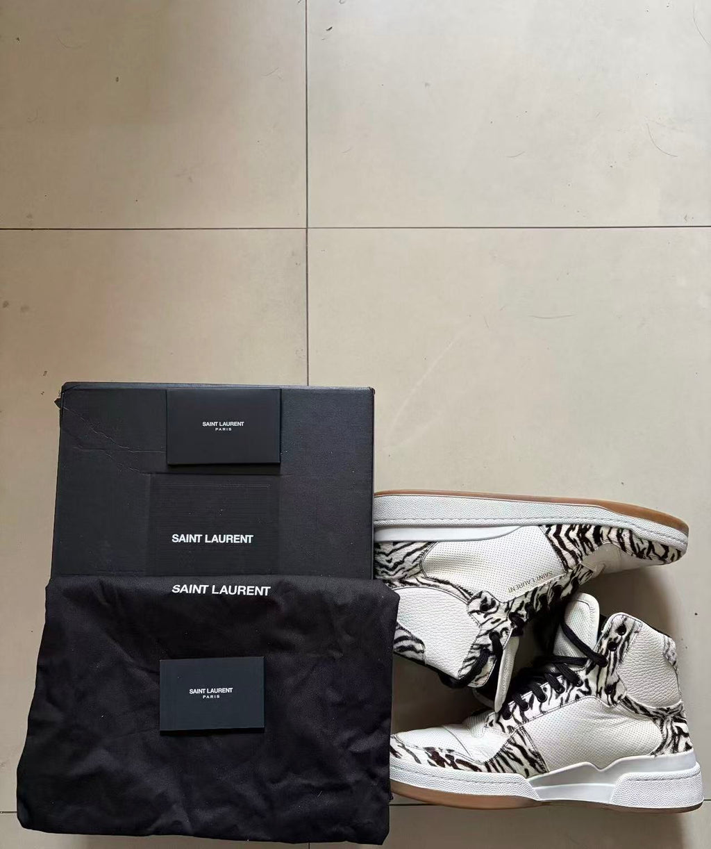 Saint Laurent Hi Top Leather Sneaker