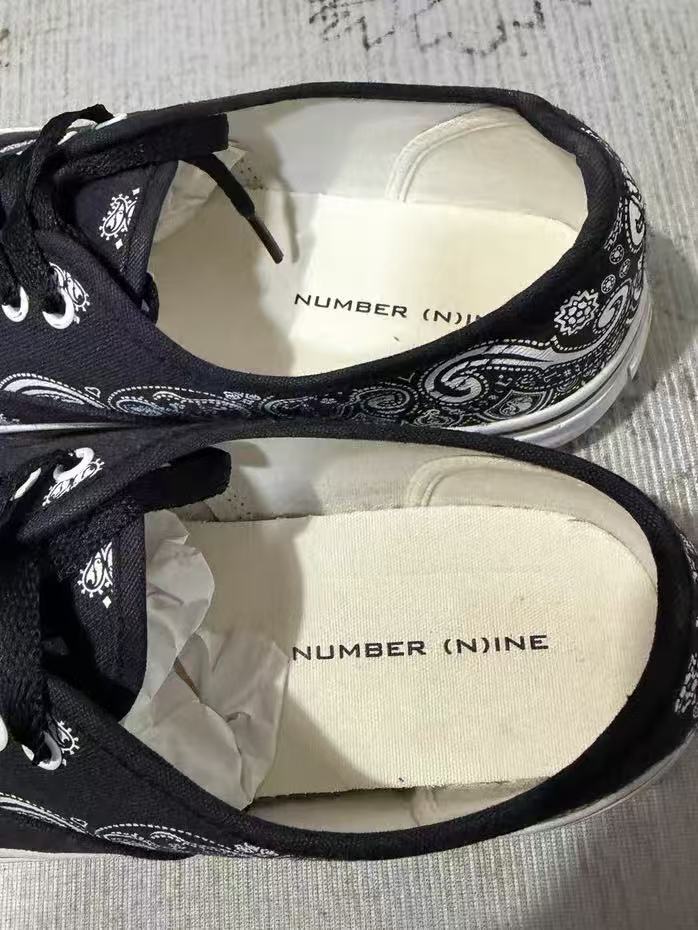 Number Nine Paisley Bandana Pattern Sneakers