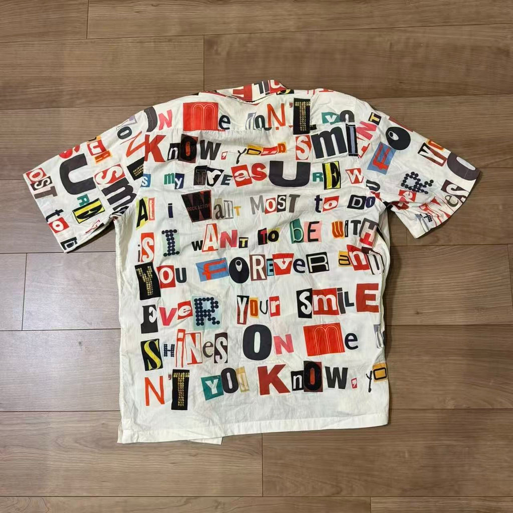 Junya Watanabe 02SS Ransom Note Poem Shirt