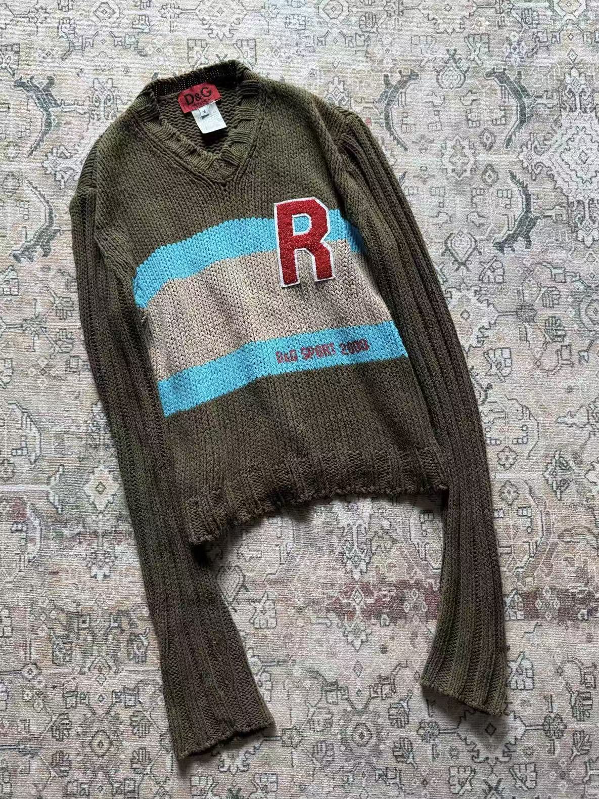 Dolce&Gabbana D&G Sports 2003 V-neck Knit Sweater