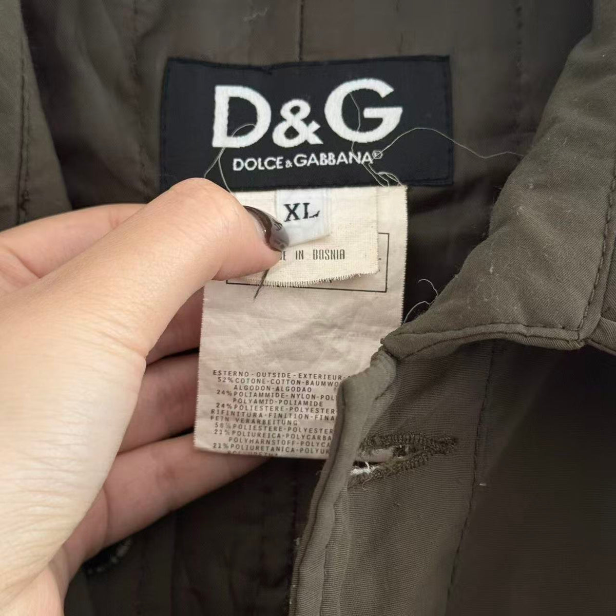 Dolce&Gabbana 04AW Aviator Khaki Green Goggles Bomber Jacket