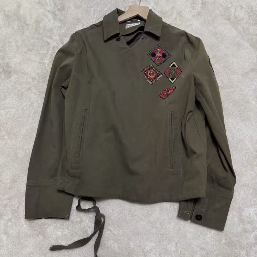 Saint Laurent 15FW Military Patchwork Embroidered Jacket