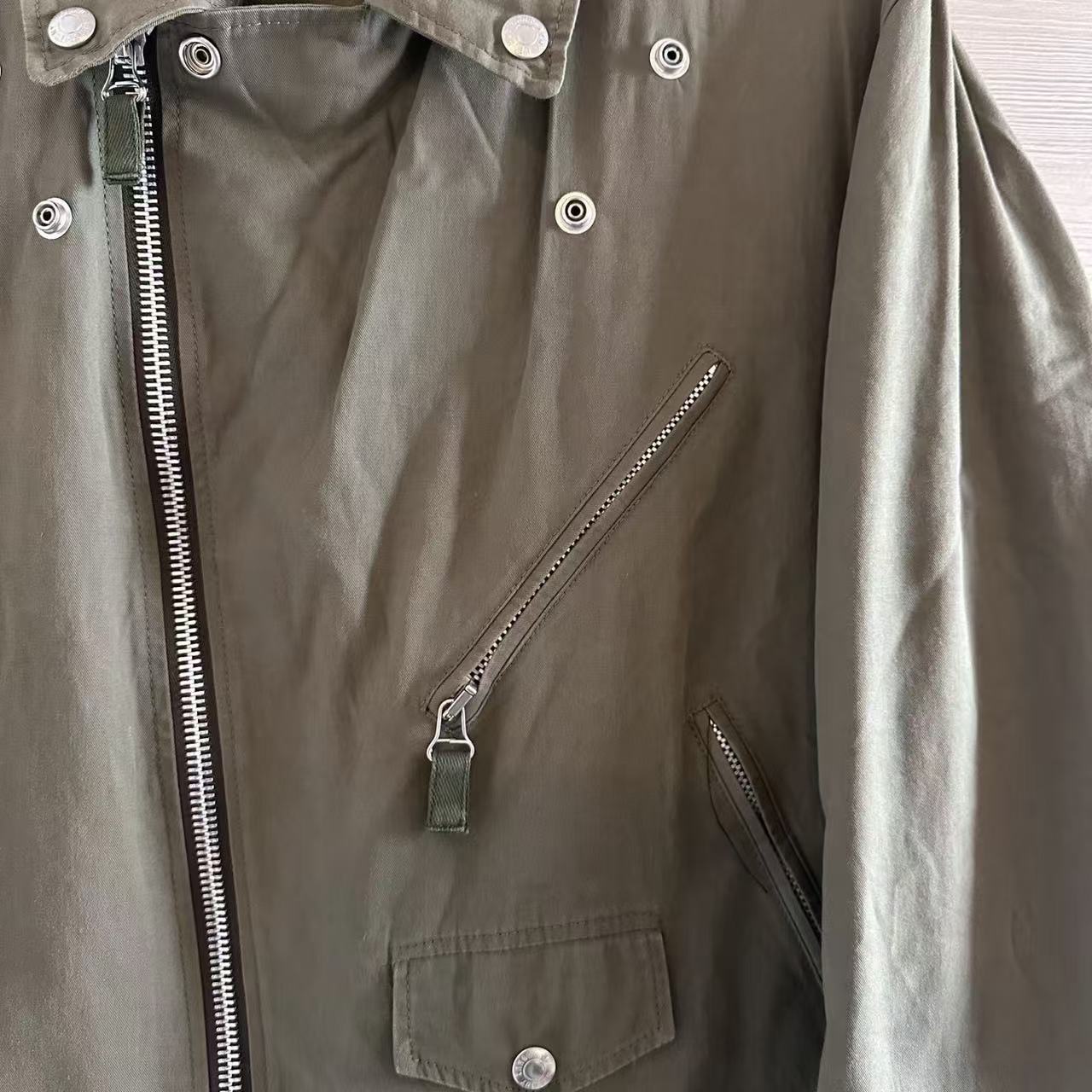 Helmut Lang 04ss Army green Biker Jacket
