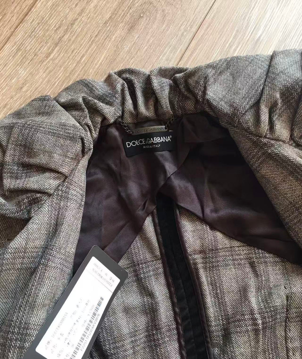 Dolce&Gabbana Velvet Fitted Blazer Jacket