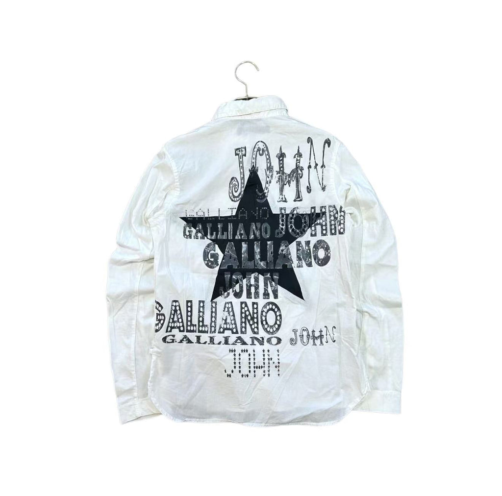 John Galliano Star Print Long sleeved shirt