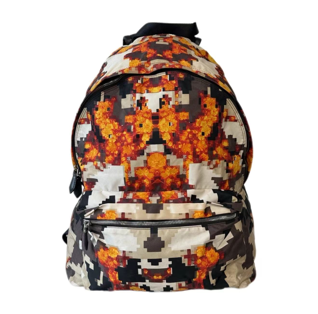 Givenchy 16FW Flame Pixel Camouflage Print Nylon Backpack