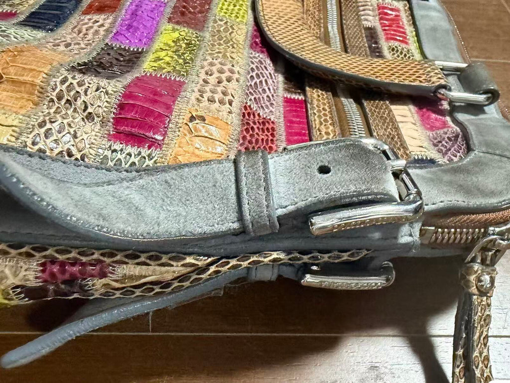 Dolce&Gabbana 00s Miss Pocket Patchwork Snakeskin Bag