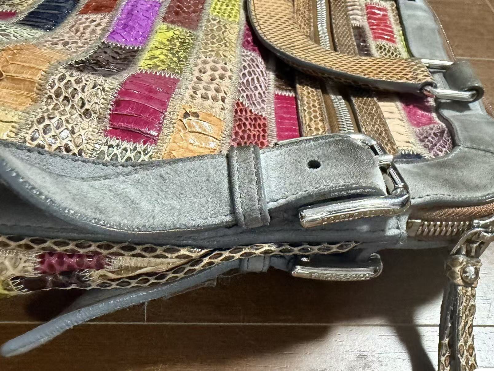 Dolce&Gabbana 00s Miss Pocket Patchwork Snakeskin Bag