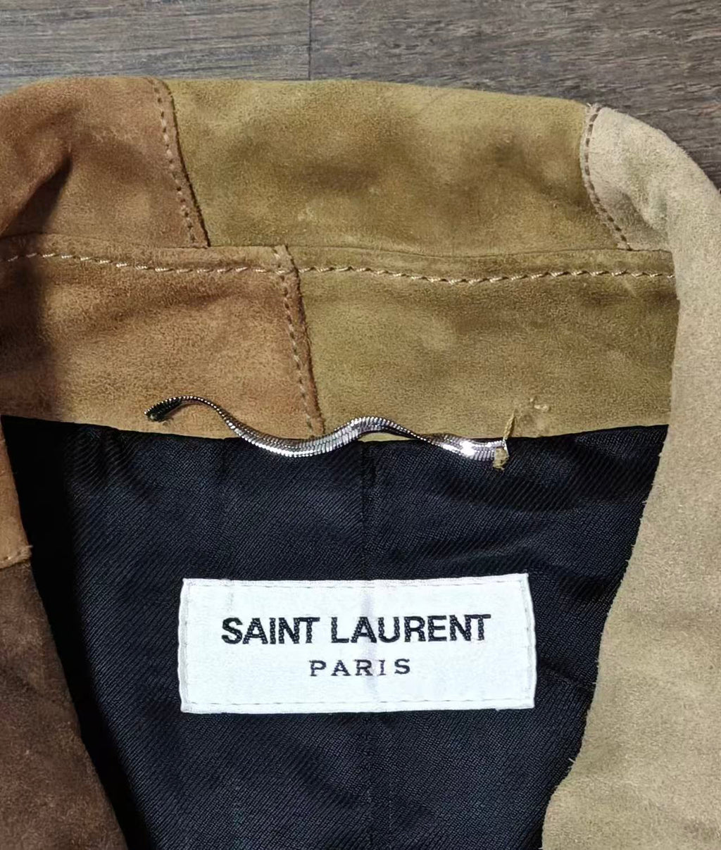 Saint Laurent 15SS Paneled Suede Jacket