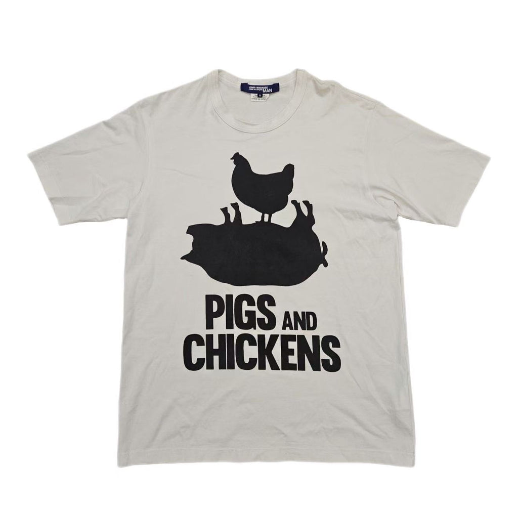 Junya Watanabe 2019AD Pigs And Chickens Print Tee