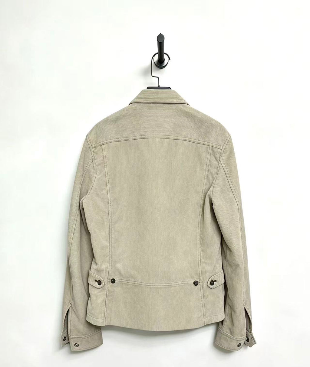 Marc Jacobs Beige Corduroy Full-Zip Workwear Jacket