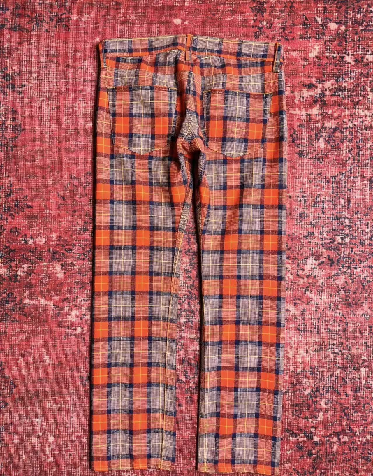 Junya Watanabe CDG 2002AD Jewel Studded Plaid Jeans