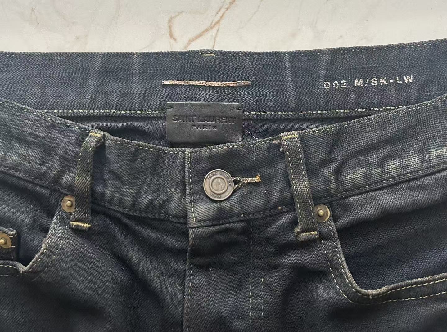 Saint laurent 15ss D02 oil spill denim