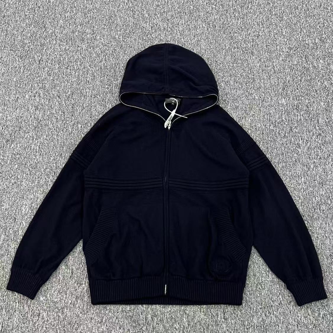 Chanel Double C Zip Up Hoodie
