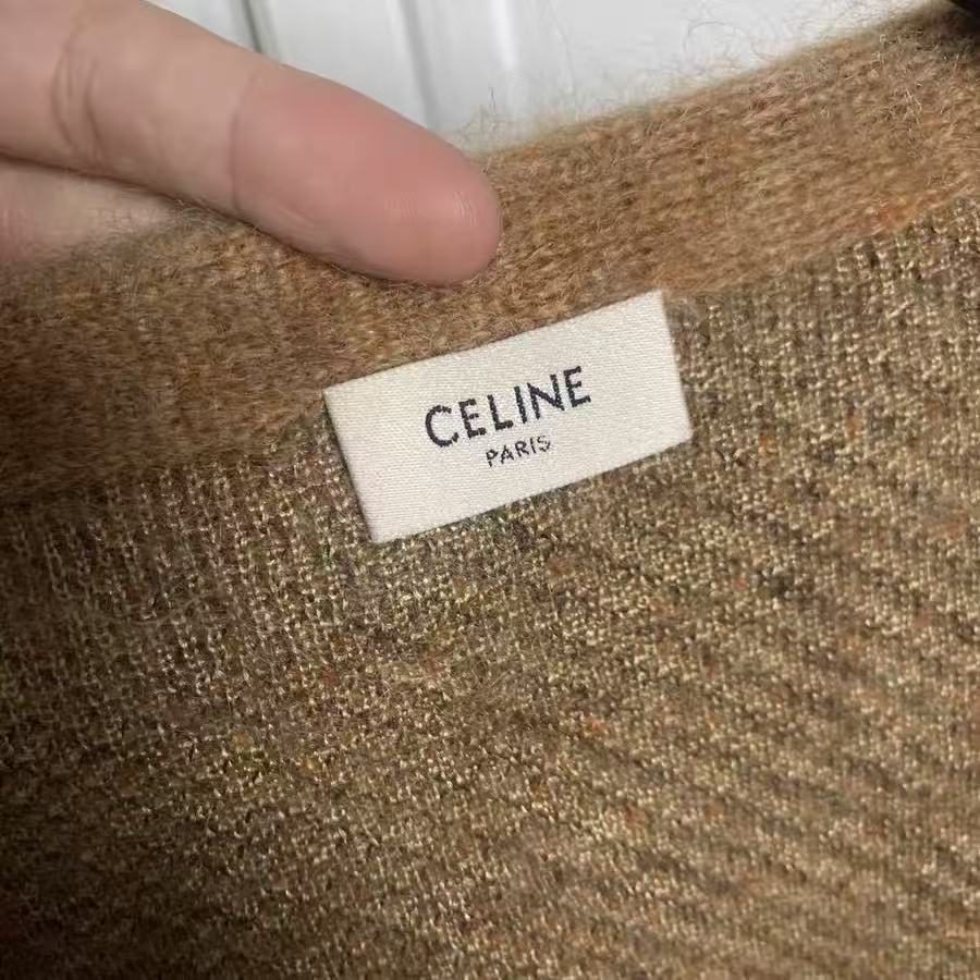 Celine 19FW Argyle Mohair Cardigan