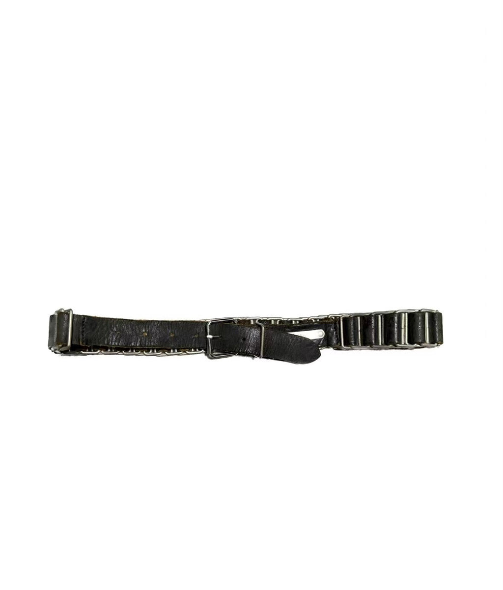 Helmut Lang Archive Military Metal Chain Leather Belt 1999