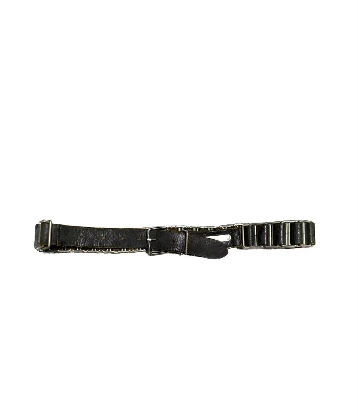 Helmut Lang Archive Military Metal Chain Leather Belt 1999