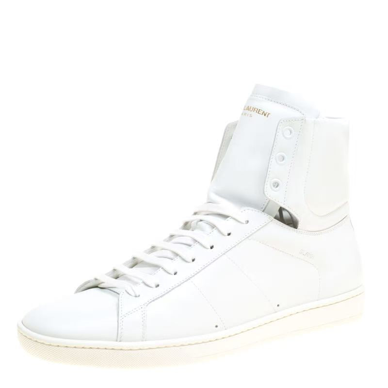 Saint Laurent 13FW SL01H Optic White Leather Sneaker