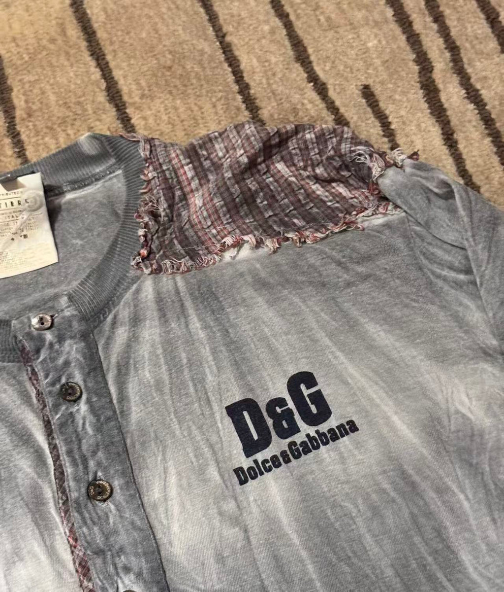 Dolce&Gabbana 06SS Faded Distressed Longsleeve Tee