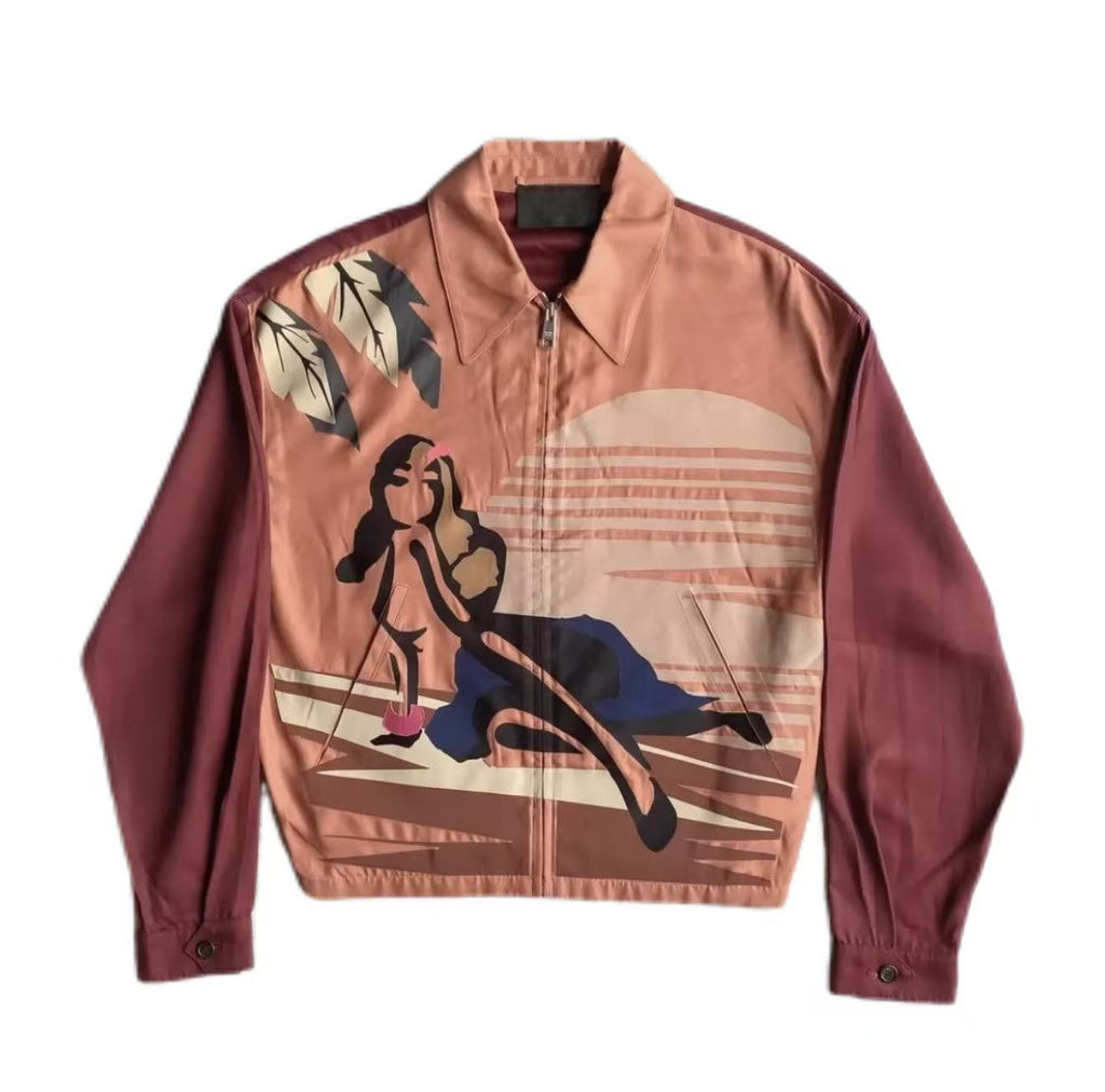 Prada 14SS Holiday Sunset Potrait Dancer Oil Jacket