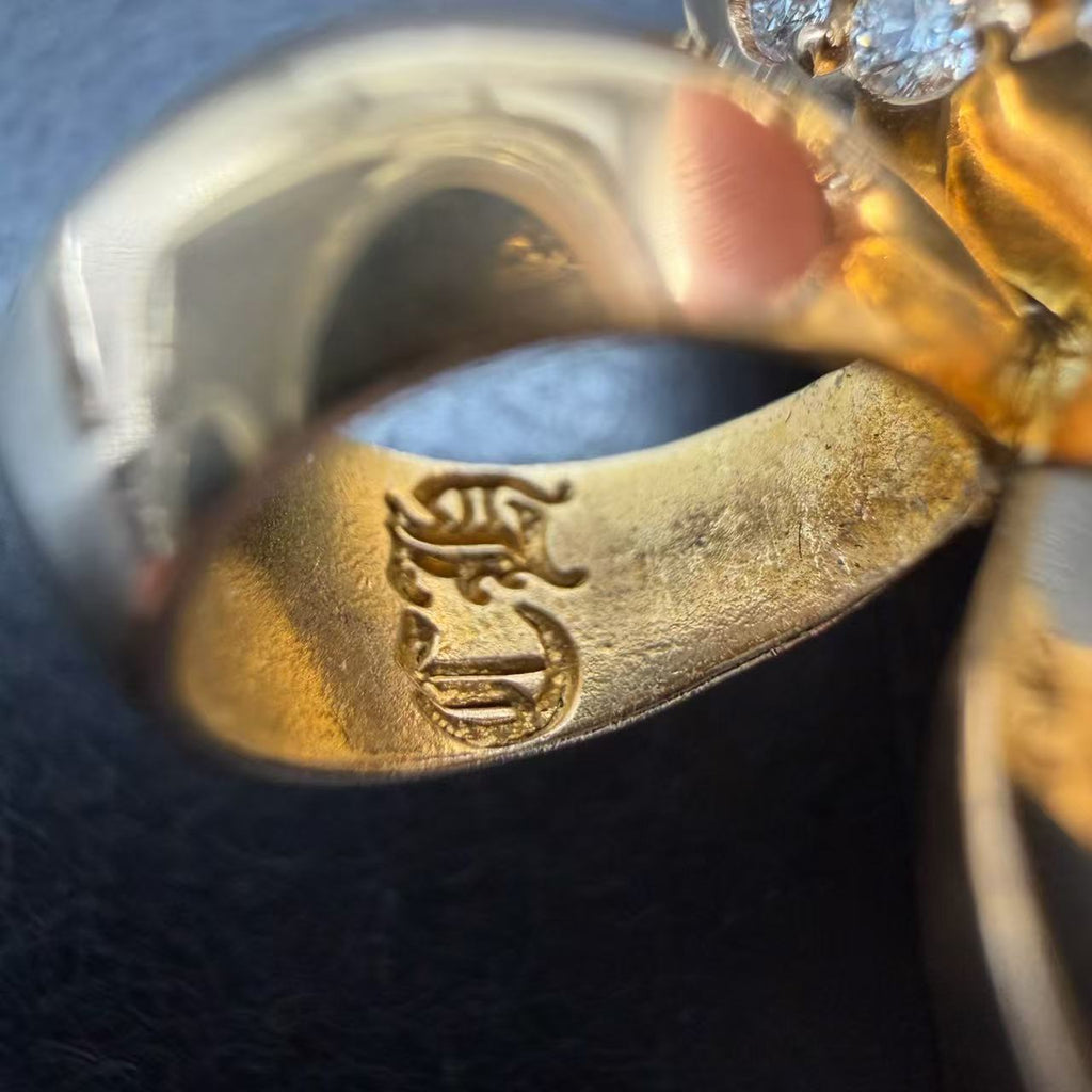 Chrome Hearts 22k Gold Diamonds Vine Heart Locket Pendant