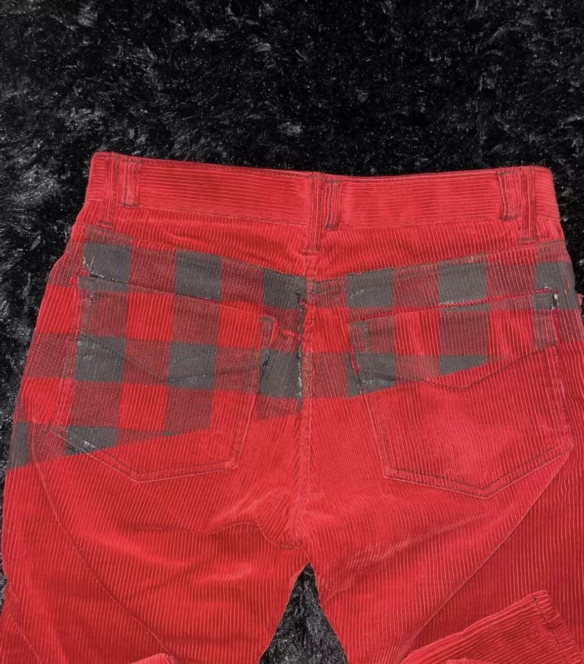 Number Nine 07AW Plaid Print Corduroy Pant