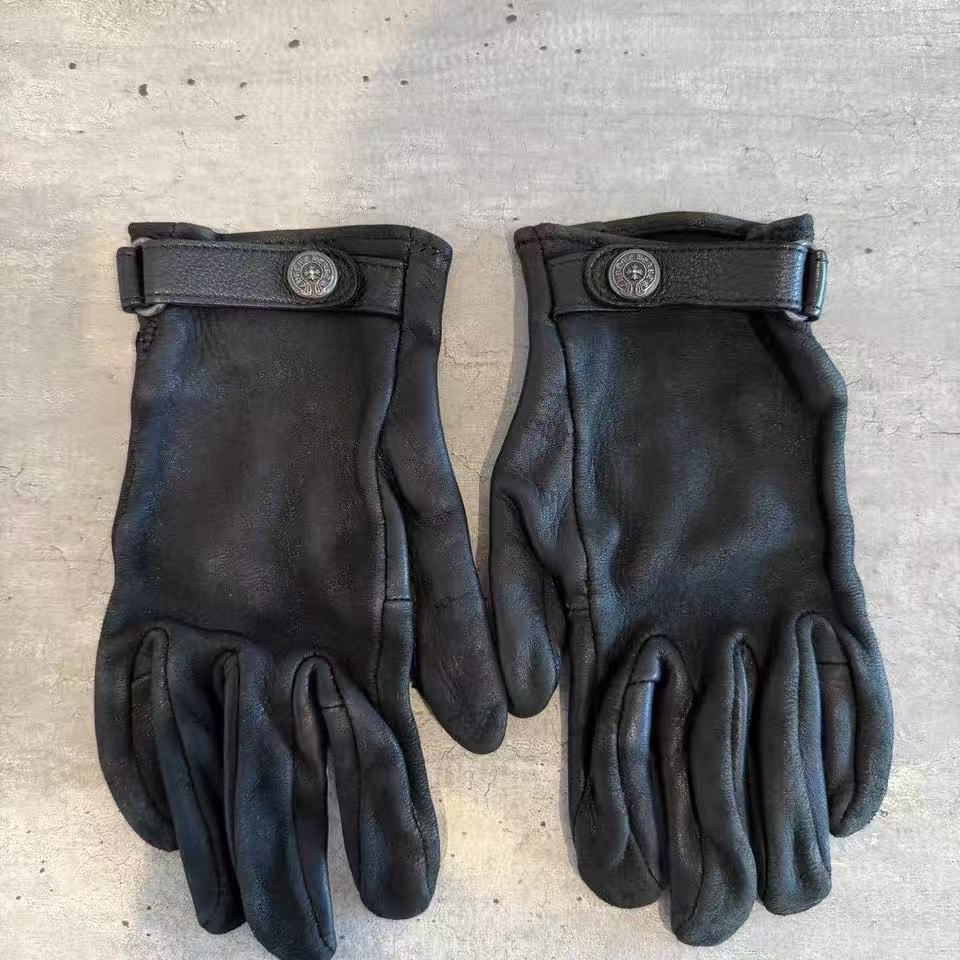 Chrome Hearts Leather Motorcycle Gloves