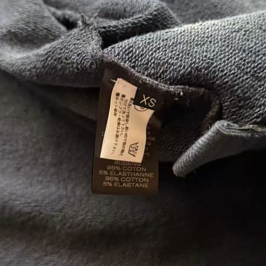 Balmain Navy Tie‑Dye Double Zip Side Zipper Hoodie