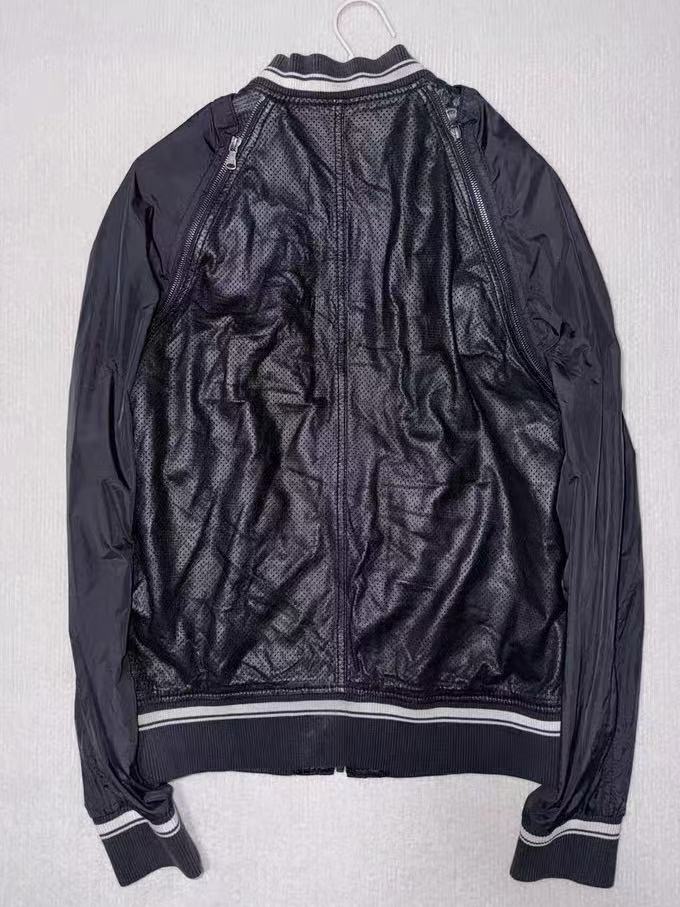 Dolce&Gabbana D&G  2-in-1 Perforated Leather Bomber Jacket
