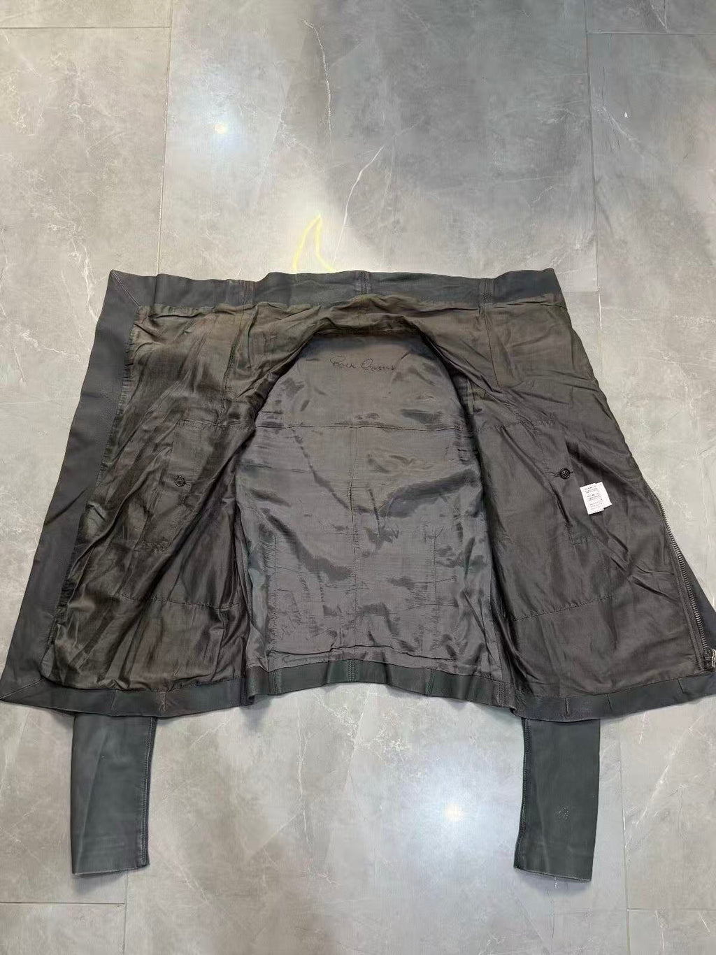 Rick Owens 15SS High-Neck Lambskin Jacket