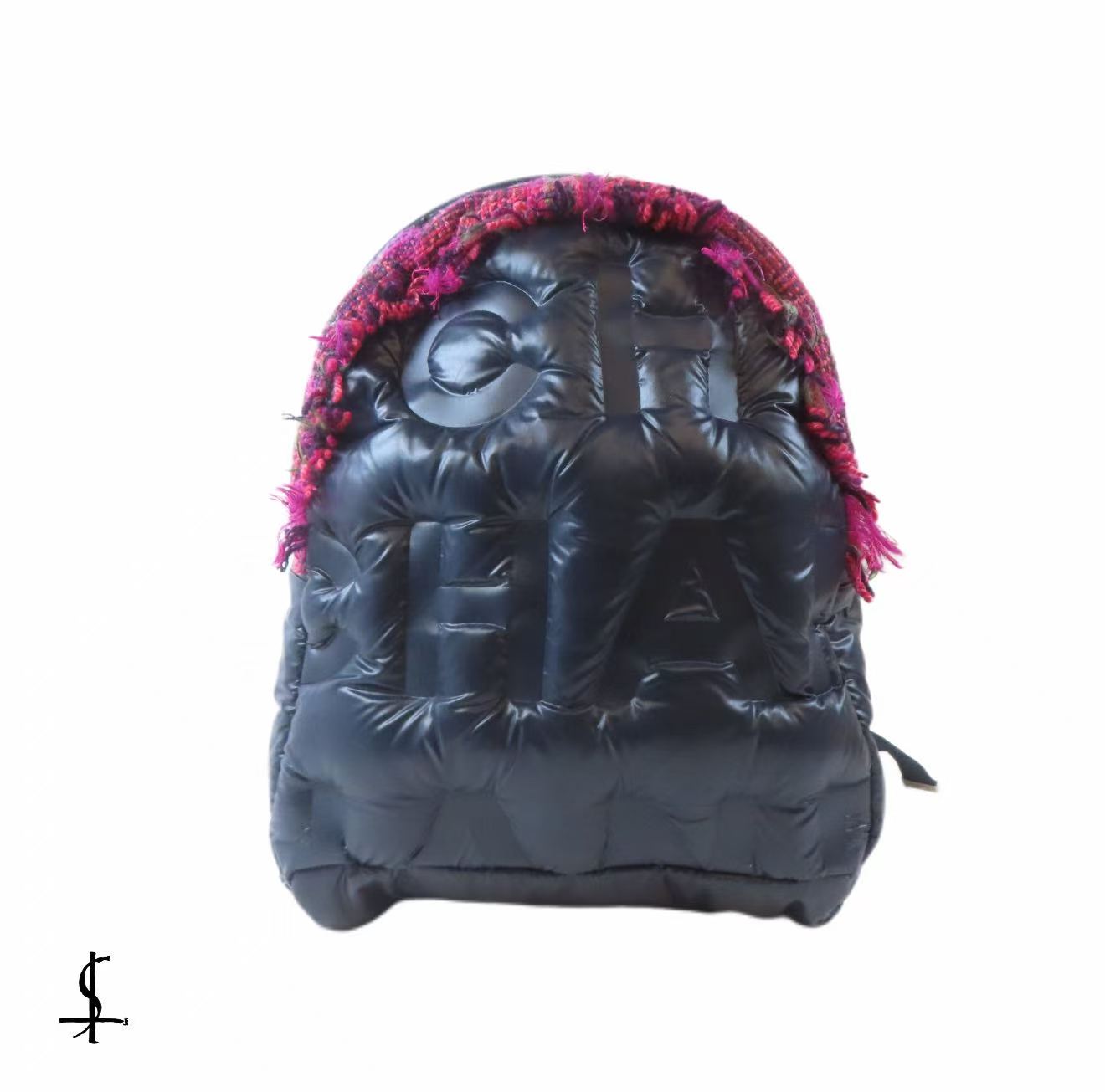 Chanel Black Nylon Backpack