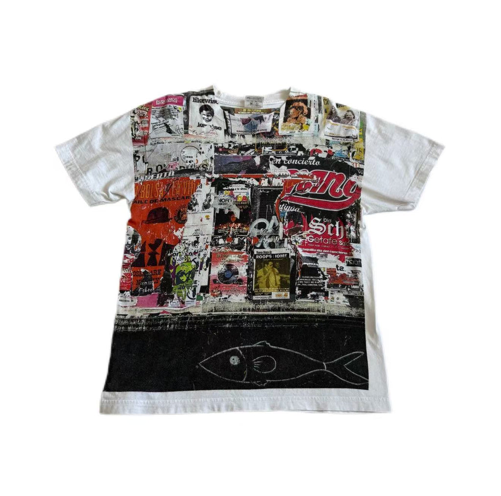 Junya Watanabe MAN eYe Poster Collage Print Short Sleeve Tee