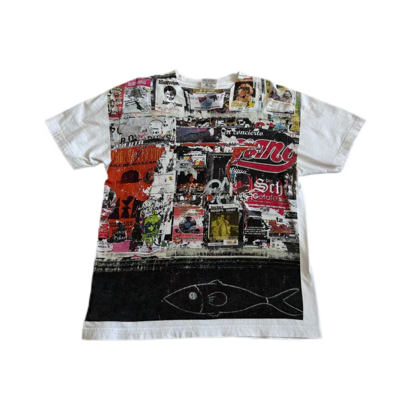 Junya Watanabe MAN eYe Poster Collage Print Short Sleeve Tee