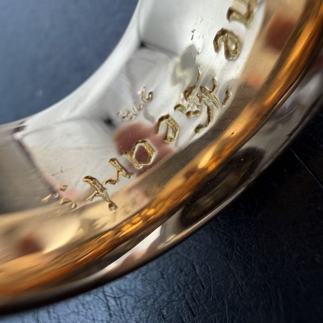 Chrome Hearts 22k Gold Diamonds Dagger Ring