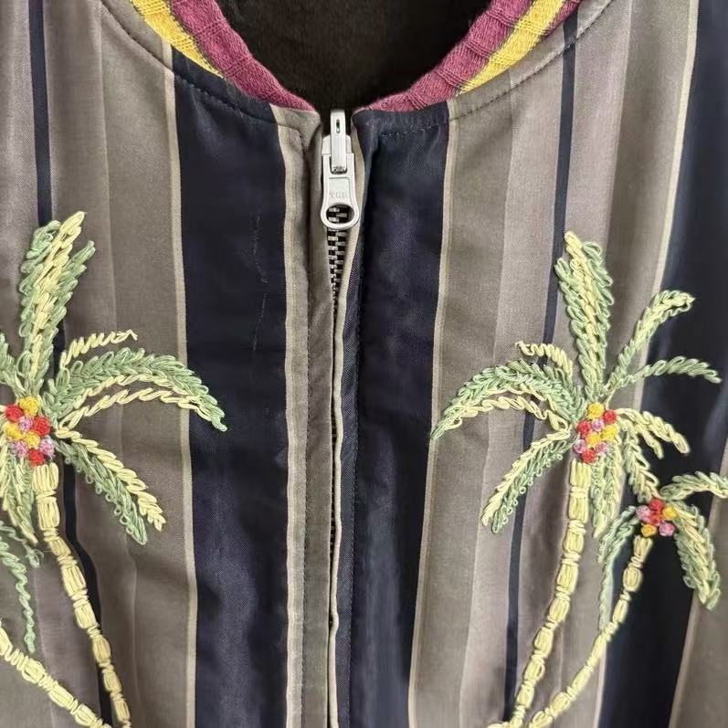 Kapital Rayon Stripe Souvenir Bomber Jacket