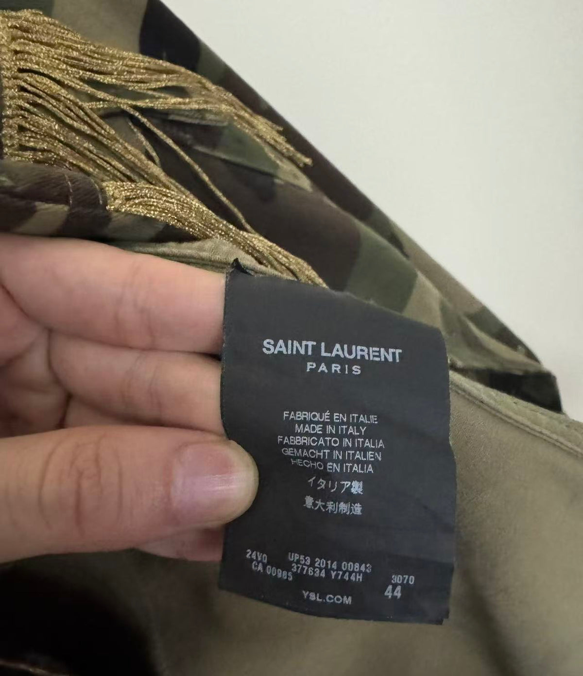 Saint Laurent 15SS Fringe Military Jacket