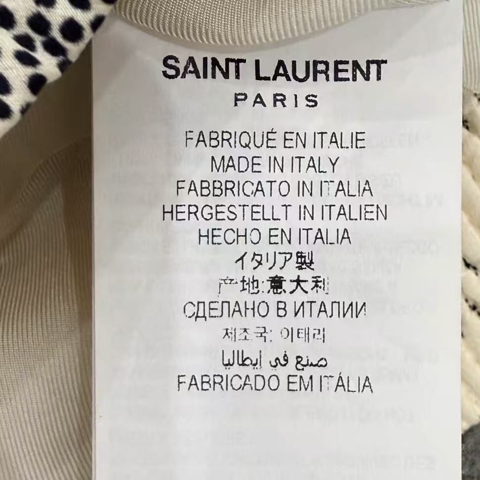 Saint Laurent 22SS Cloud Motif Silk Satin Teddy Jacket