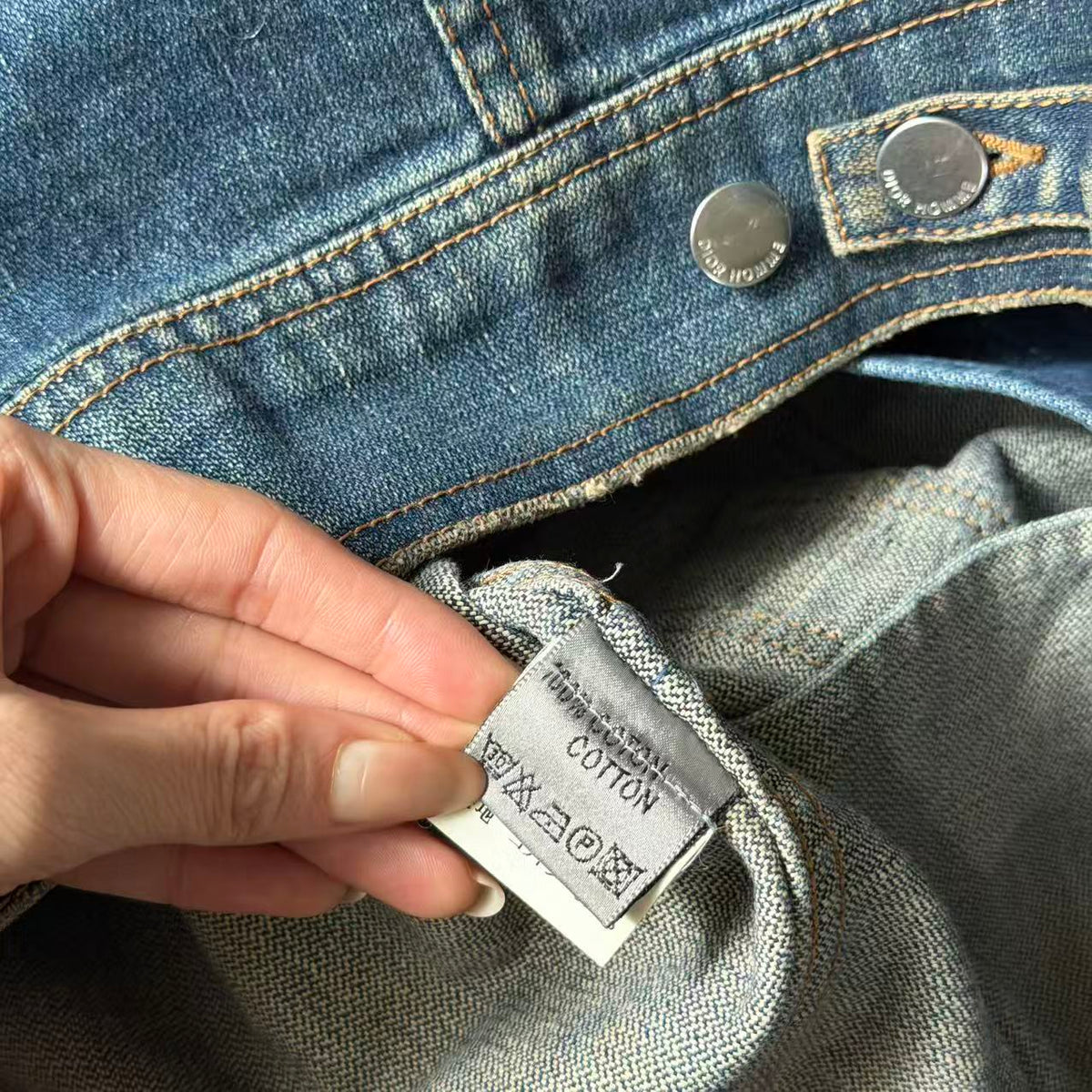 Dior Homme 05SS Orange Overdyed Denim Jacket