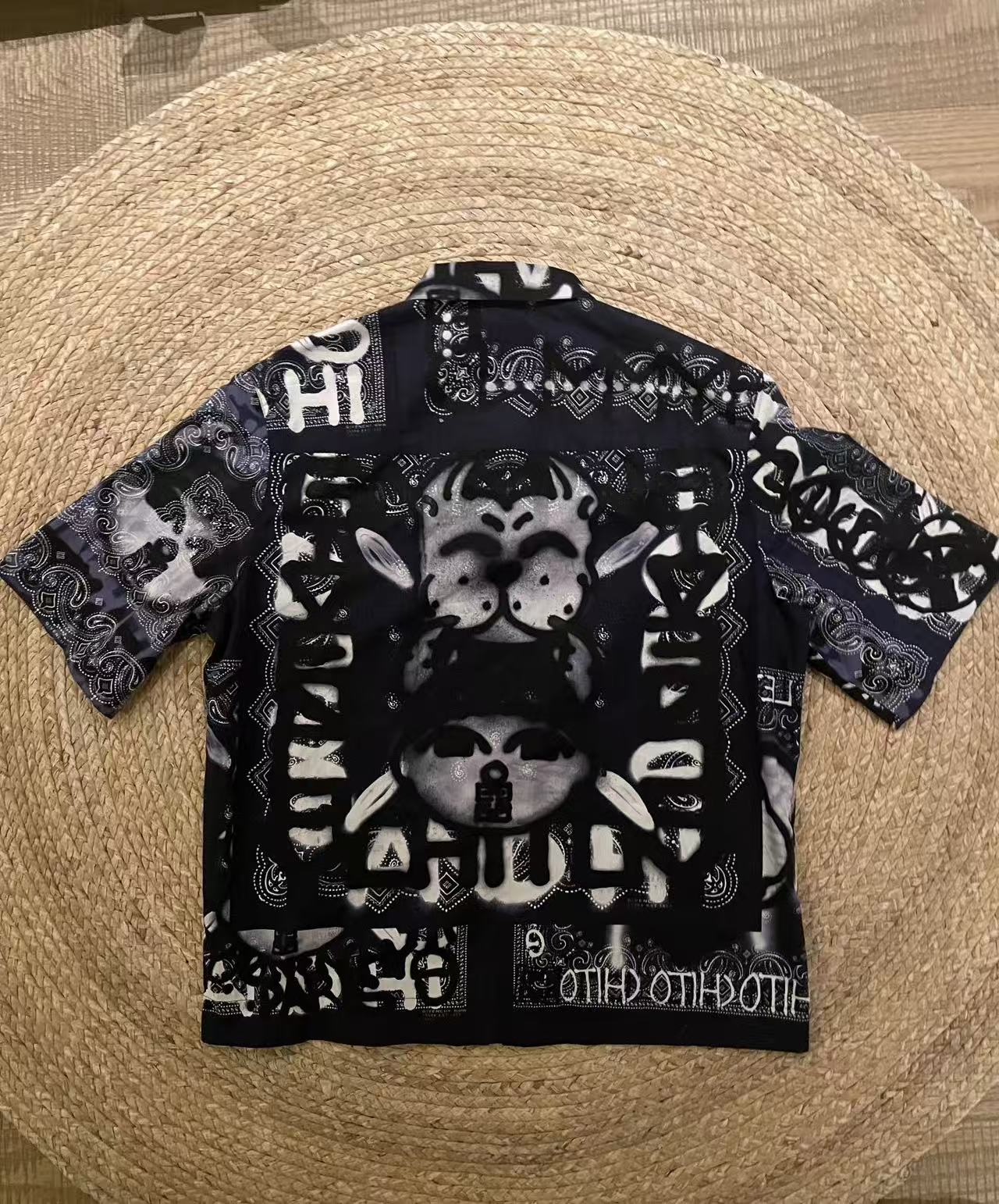Givenchy Chito Printed Panelled Cotton Shirt