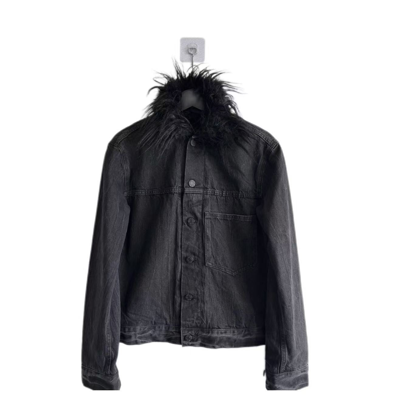 Helmut Lang 99AW Fur Collar Denim Jacket