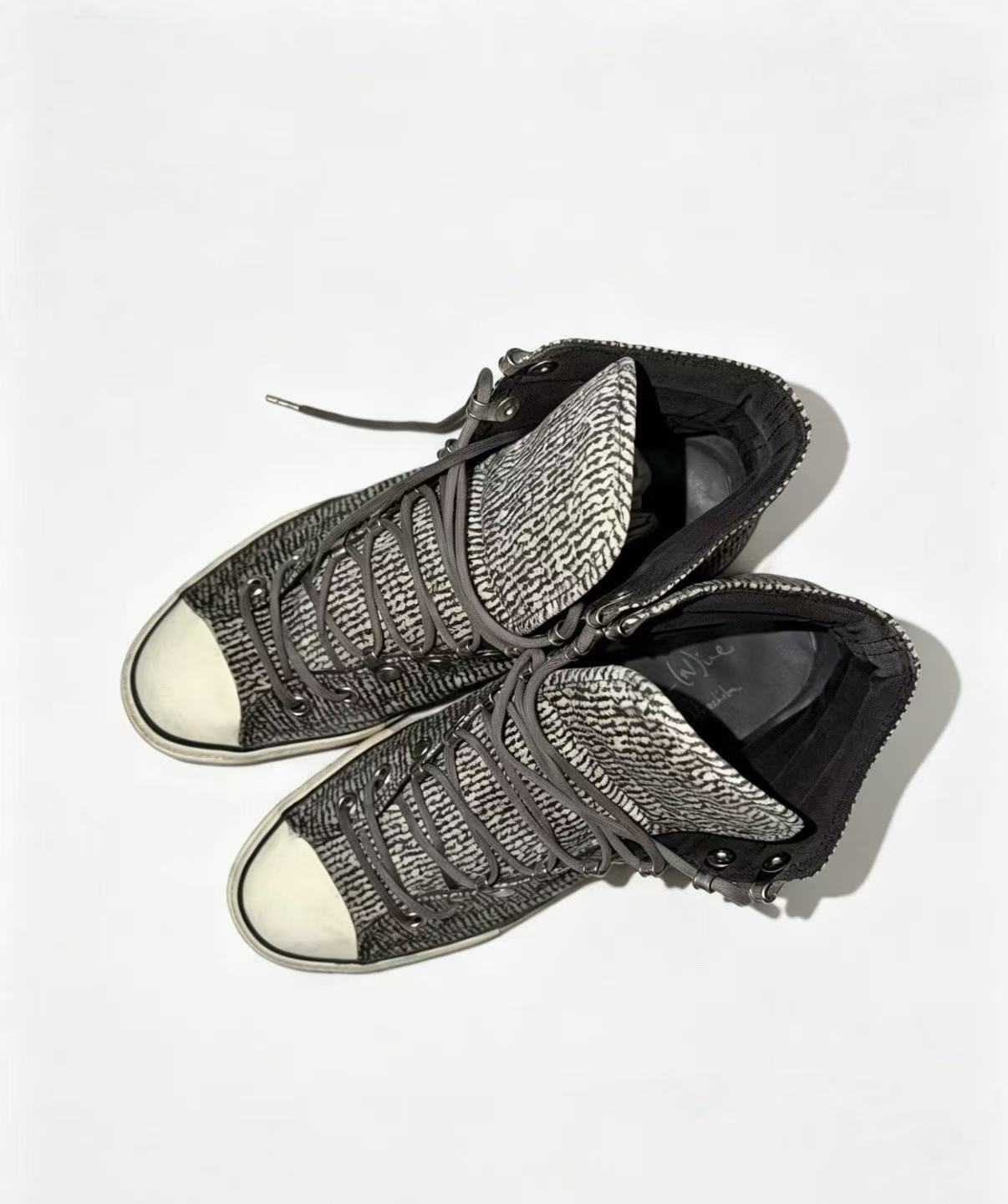 Number Nine 08SS Stripped Hi Top Sneaker