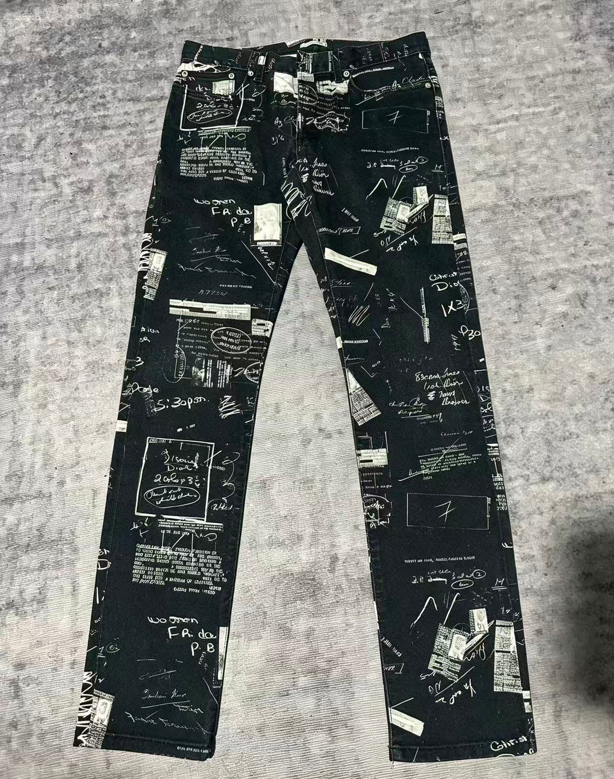 Dior Homme 15SS Handwritten Script Jeans
