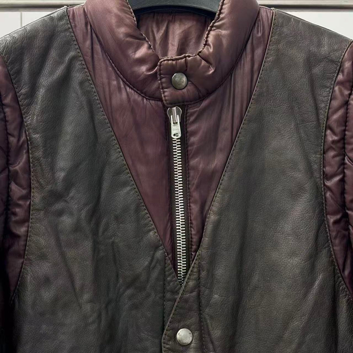 Maison Martin Margiela 06AW Deconstructed Leather Panel Down Jacket