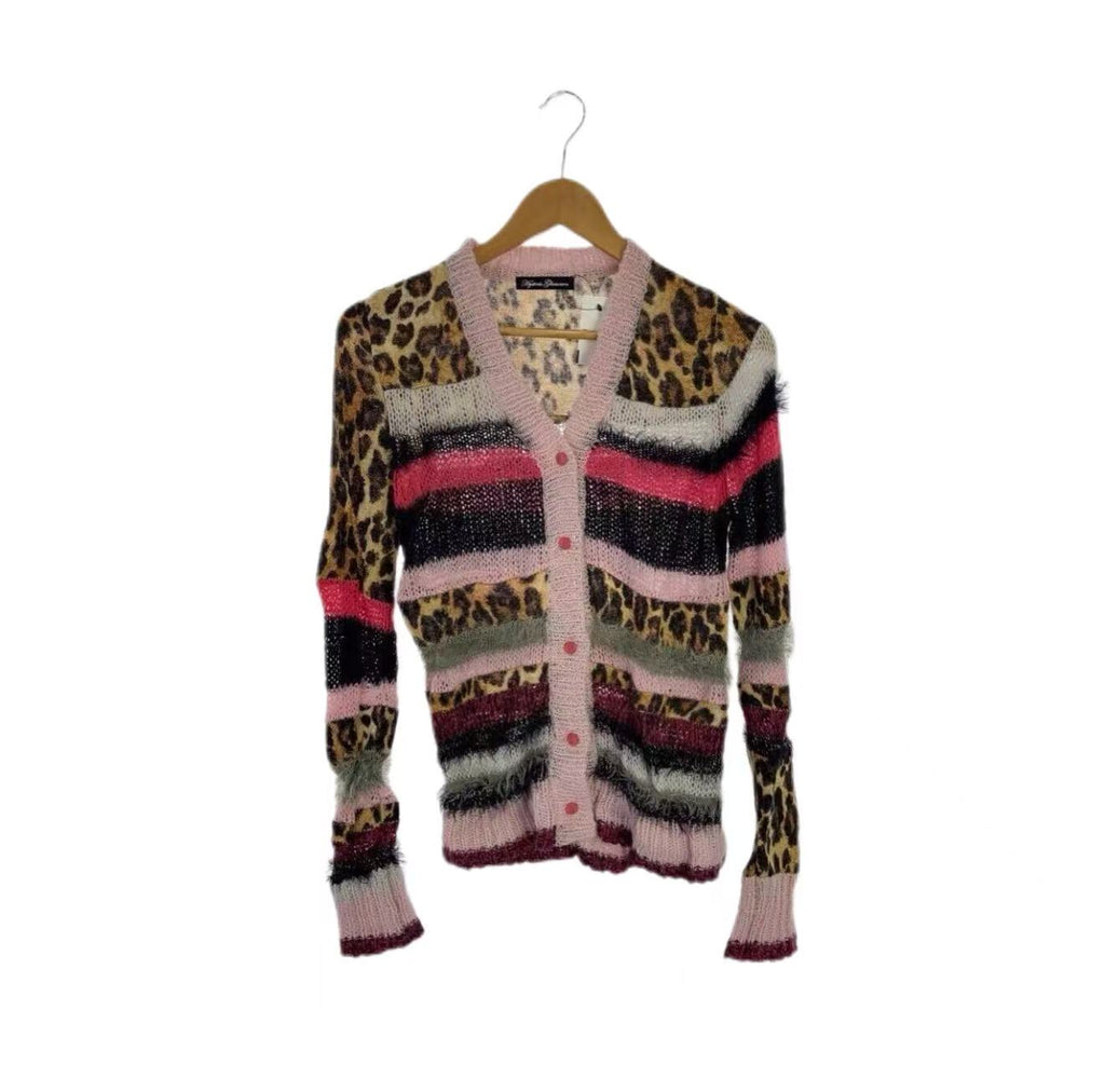 Hysteric Glamour Vintage Leopard Stripe Cardigan