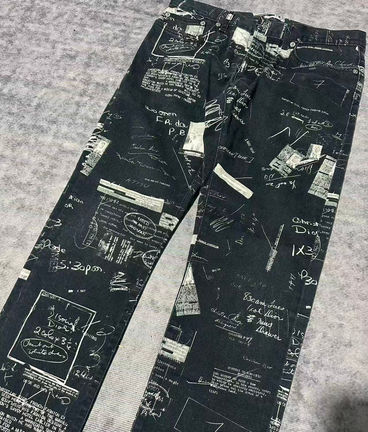 Dior Homme 15SS Handwritten Script Jeans