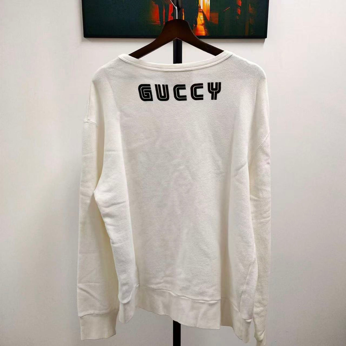 Gucci 19SS Elton John Levon‑Goodbye Eye Print Sweatshirt