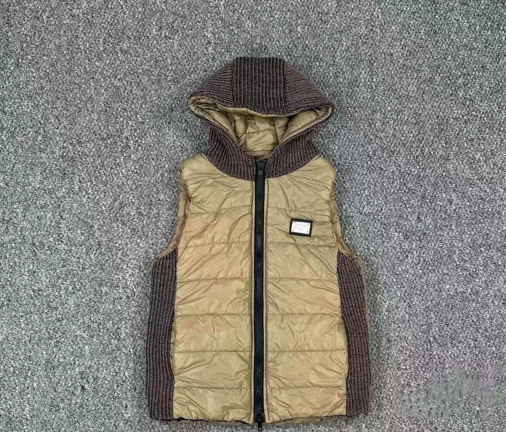 Dolce&Gabbana Knit-Paneled Down Vest