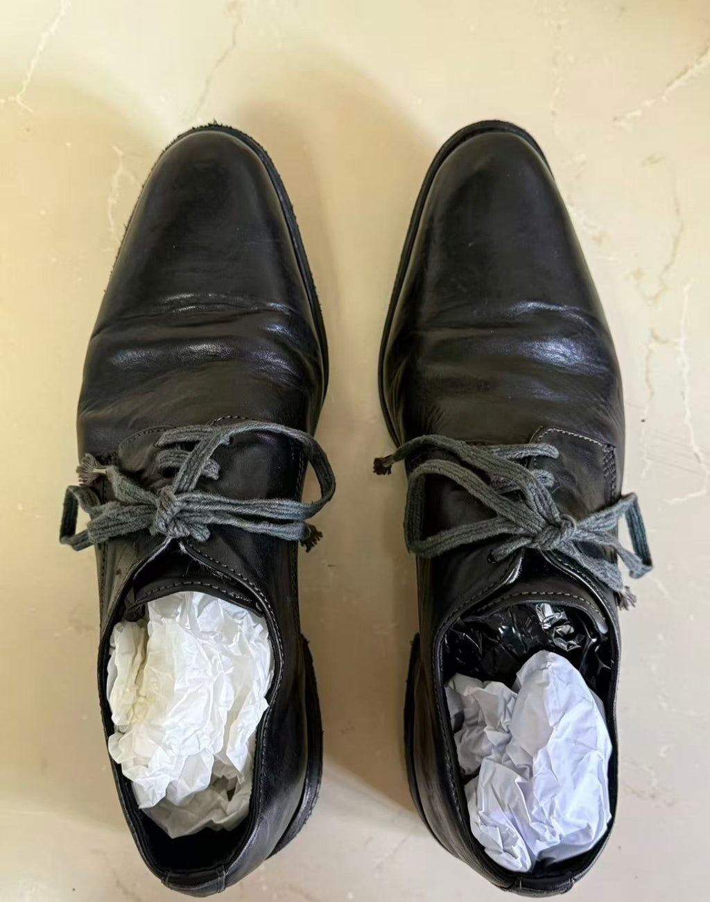 Carol Christian Poell Black Kangaroo Leather Derby